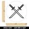 Ninjato Katana Ninja Swords Rubber Stamp for Stamping Crafting Planners